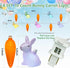8.5ft 10 Count Easter Bunny Carrot String Lights, Connectable Plug in Rabbit Light, UL Certified Multicolor Decor