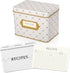 Jot & Mark Recipe Card Gift Box: 50 4x6 inch Cards with 14 Dividers in a Decorative Floral Tin Box