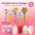POATROZON 24Pcs Sets 8-12+ Valentine's Day Gifts Party Favor Gifts Flowers Bouquet Botanical Building Block Home Plant