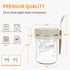 2 Pack 16 oz Xyptorix Overnight Oats Containers with Lids and Spoons, Mason Jars with Removable Separate Compartments