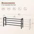 2-Tier Closet FAVOOSTY Expandable Shoe Rack, Adjustable Shoe Shelf Storage Organizer Space Saving Metal Free Standing