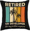 Retired VR Developer Not My Problem Anymore Throw Pillow | 18x18, Multicolor