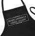 Funny BBQ Apron for Men - Make America Grill Again, Adjustable Large Size, Poly/Cotton with 2 Pockets