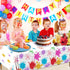 CMUSKO Paint Party Decorations - 3Pcs Plastic Tablecloths for Paint Splatter Birthday Party, 108x180cm