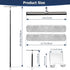 17'' 60'' 12'' (60'' - Metal Squeegee with Extension Pole for Window,Glass Door,Mirror, Wide Telescopic Shower Squeegee