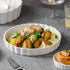 FEOOWV 7 Inch White Round Porcelain Quiche Pan - Non-Stick - Baking Tart Pies, Chicken Pot Pie, Dishwasher Safe