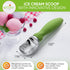 Spring Chef Green Heavy Duty Ice Cream Scoop, Non-Slip Handle, Professional Metal Kitchen Tool