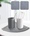 Instant Dry Corner Sink Caddy - Water Absorbing Stone Tray with 2 Coasters for Kitchen Bathroom Countertop