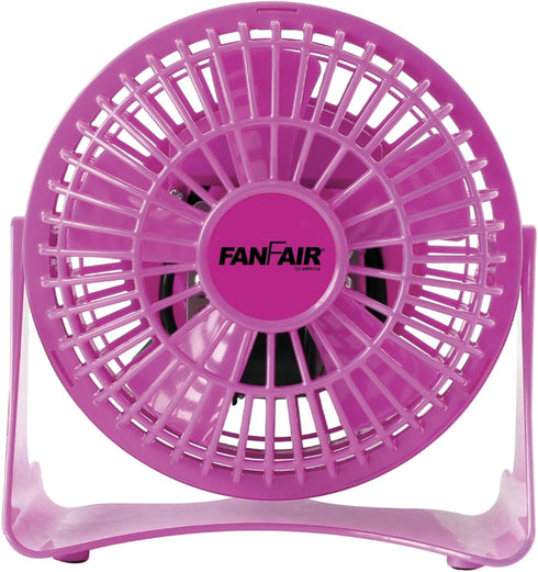 FanFair Mini High Velocity Personal Fan 4 Inch Fan Quiet Cooling, Tilt Up and Down Floor Fans Safe for Bedroom, Home or Office Use, Purple by Fan Fair Inc