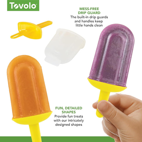 Tovolo Popsicle Molds with Sticks, 5-Pack Classic Reusable Ice Pop Molds for Homemade Snacks