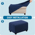 29"-34" H.VERSAILTEX Ottoman Cover Slipcover Rectangle Fit Length Footrest Sofa Slipcovers Stool Cover Footstool