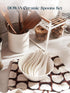 DOWAN 4 Set Ceramic Soup Spoons, Asian Soup Spoons for Ramen, Pho, Wonton, and Miso
