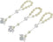25 Pc Ivory Color Baptism Favors with Angels, Mini Rosaries, Silver Plated Acrylic Beads