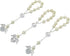 25 Pc Ivory Color Baptism Favors with Angels, Mini Rosaries, Silver Plated Acrylic Beads