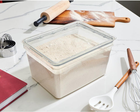 IDESIGN Large Tall Dry Goods Storage Bin, The Fresh Collection – 7.85” L x 10.85” H x 6” W, Clear Bin