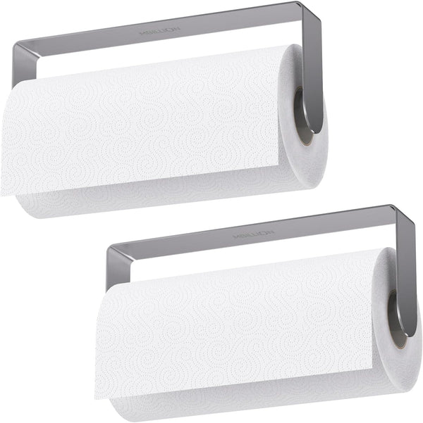 Mbillion Kitchen Paper Towel Holder Under Cabinet Wall Mount and Self-Adhesive Paper