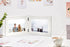 Double Horizontal White Wood Picture Frame 5x7 - 4.5x6.5 Opening Foldable Photo Frame for Landscape View