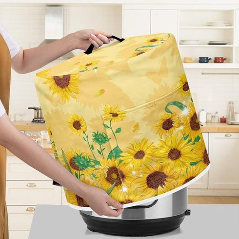 Sunflower Rice Cooker Cover for Instant Pot 6 Quart - Dust Covers for Kitchen Appliances, Decorative Kitchen