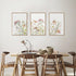 Set 3, 12 16 Inch MTFBWY Wildflower Framed Canvas Wall Art of Nursery Floral Botanical Watercolor Prints, Lightweight
