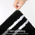 Uphome Black Bathroom Rugs, Shaggy Soft Microfiber Bath Mat, Non Slip Machine Washable, 18x26 inch