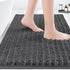 Upgrade Luxury Grey Bathroom Rug Mat, 20"x32", Ultra Soft Thick Absorbent Non-Slip Chenille