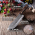ROCOCO Butcher Knife, Hand Forged 7" Sharp Full Tang Kitchen Meat Cleaver for Home and Outdoor Cooking