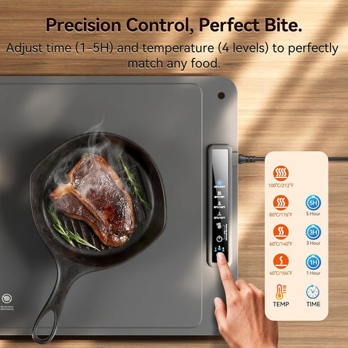 36"x16", 4 3 Settings DIGIX Food Warming Mat Extra Large, XXL Warming Mat For Food, Food Warmer Chafing Dishes