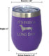 Been a Long Day Dachshund Wine Tumbler with Sliding Lid - Stemless Stainless Steel Insulated Cup, Purple