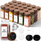 ComSaf 24Pcs (4Oz) Glass Spice Jars with Label, Airtight Seasoning Containers with