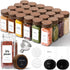 ComSaf 24Pcs (4Oz) Glass Spice Jars with Label, Airtight Seasoning Containers with