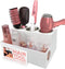 Acrylic Hair Tool Organizer, Hair Dryer Holder for Bathroom Countertop, Vanity Caddy Storage for Accessories