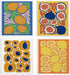 LARTSFRO Swedish Dishcloths for Kitchen, Papaya Reusable Paper Towels Washable, Summer Lemon Pineapple