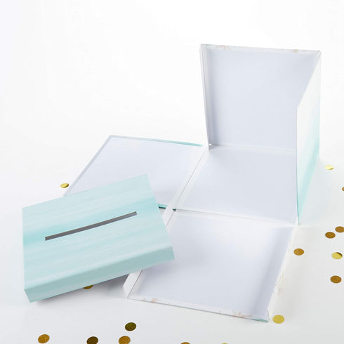 Kate Aspen Geometric Floral Wedding Card Box, Money Box - Wedding Decorations for Reception, Baby Showers, Birthdays,
