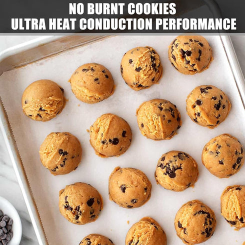 Baking Sheet Cookie Sheet Set of 2, Umite Chef Stainless Steel Baking Pans, 16 x 12 x 1 inch