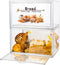 RISICULIS 2PCS Large Bread Box for Countertop, Stackable Double Layer Storage Container, Clear