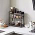 IBUYKE 3-Tier Spice Rack, Industrial Counter Shelf Desktop Storage Organizer for Kitchen, Office, Living Room, Dark Grey