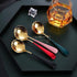 Stainless Steel Soup Spoons Set of 6 - Modern Round Head Spoons for Soup, Grain, Dessert, Milk Tea