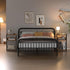 Spaces,3 LELELINKY End Table with Storage, Brown Nightstand for Small Tier Record Player Stand with Vinyl Storage