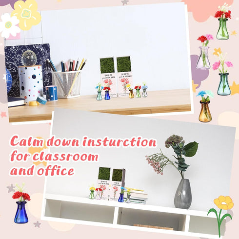 36 Sets Thank You Bulk Gifts for Women Mothers Day Teacher Appreciation Positive Mini Bud Vases with Flowers Office
