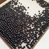 2600pcs Black Undrilled ABS Art Faux Pearls, 6mm No Hole Makeup Beads for Table Scatter Home Wedding Decoration