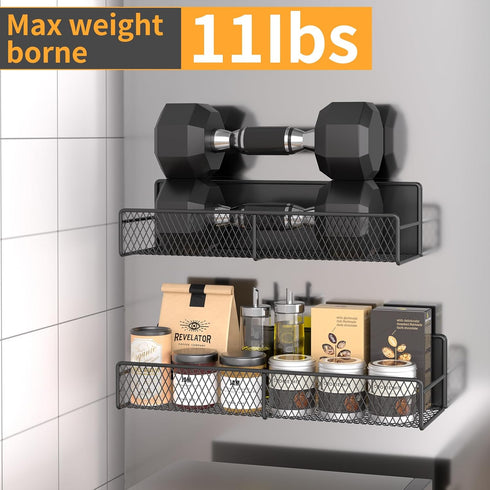 4 Pack 100% DTUQYX Magnetic Spice Rack for Refrigerator, Metal Strong Magnet Fridge Shelves, Space Saving Spice
