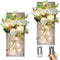 OCTMUSTARD Rustic Wall Decor Mason Jar Sconces Decor with Led Lights for Home