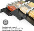 Spice Drawer Organizer, 8 Pcs Acrylic Drawer Spice Rack, Adjustable from 11" to 22", Space Black