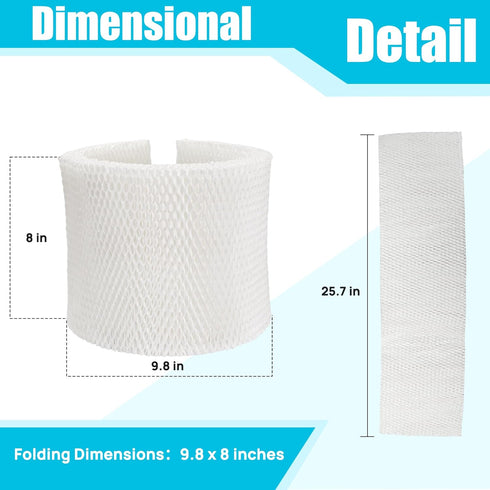 MAF2 Humidifier Filter Replacement for Aircare Esscik Air MiostAIR MA0800 MA08000 MA0600 MA0601, Replacement for