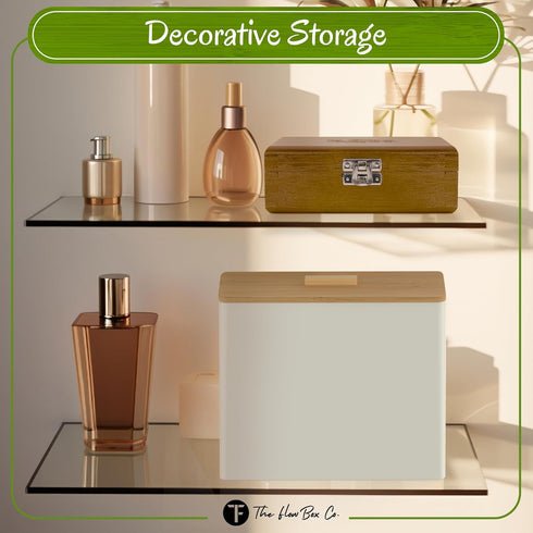 The Flow Box Co. Feminine Care Product Organizer - Tampon Holder and Pad Case for Bathroom Accessories