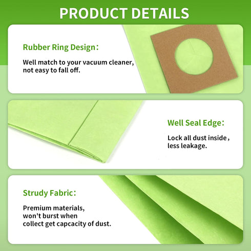 10 Pack Type Y Vacuum Dust Cleaner Bags, Replacement for Hoover WindTunnel Upright Style Y, Z, YZ