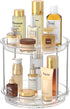 klyoca 360 Rotating Makeup Organizer 2 Tier Lazy Susan Turntable Organizer, Clear Bathroom