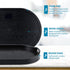 MDLUU 17.1 Inch Plastic Serving Tray, Long Ottoman Tray with Cutout Handles, Oval Butler Tray for Breakfast in Bed