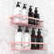 Getsrichfc Shower Caddy Adhesive, Rustproof Shower Shelves for Inside Shower, Large Capacity