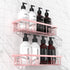Getsrichfc Shower Caddy Adhesive, Rustproof Shower Shelves for Inside Shower, Large Capacity